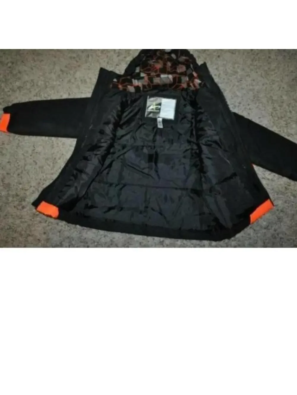 Boys All Weather Jacket 4/5 Black Orange 4 in 1 Winter Spring Fall Athletech